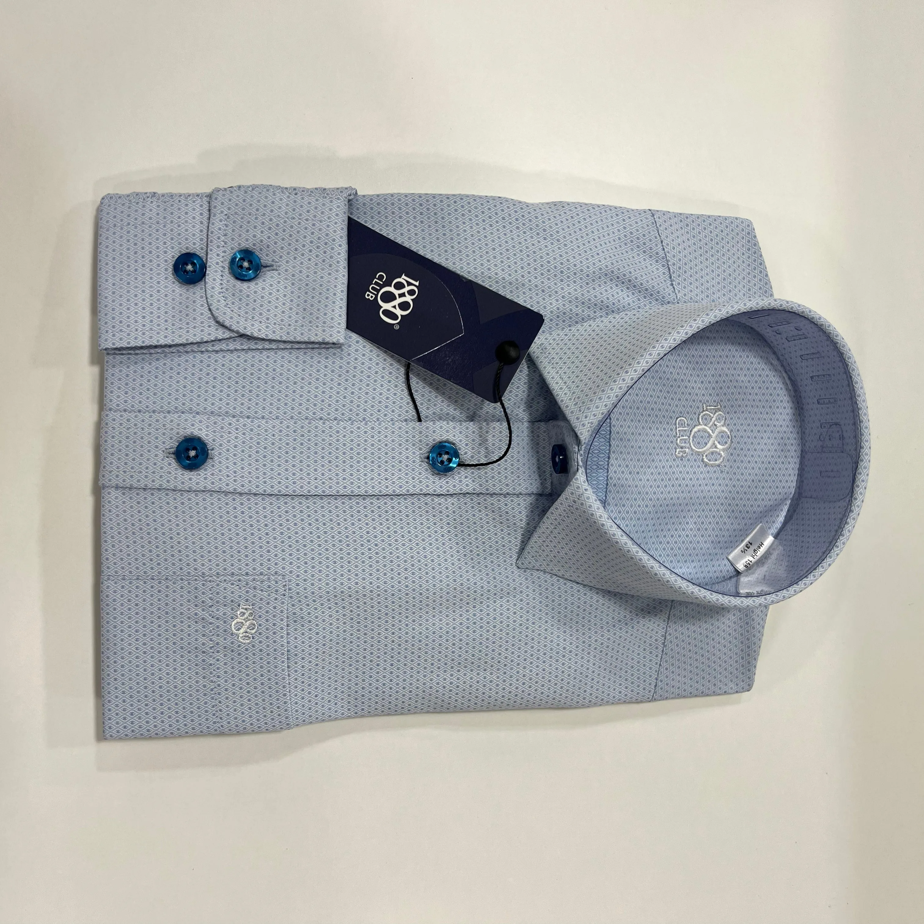 1880 Club Boys Blue Speckled Shirt 131-25415/22