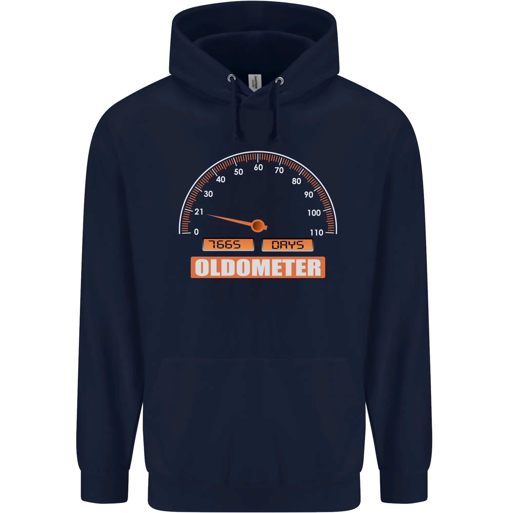 21st Birthday 21 Year Old Ageometer Funny Mens 80% Cotton Hoodie