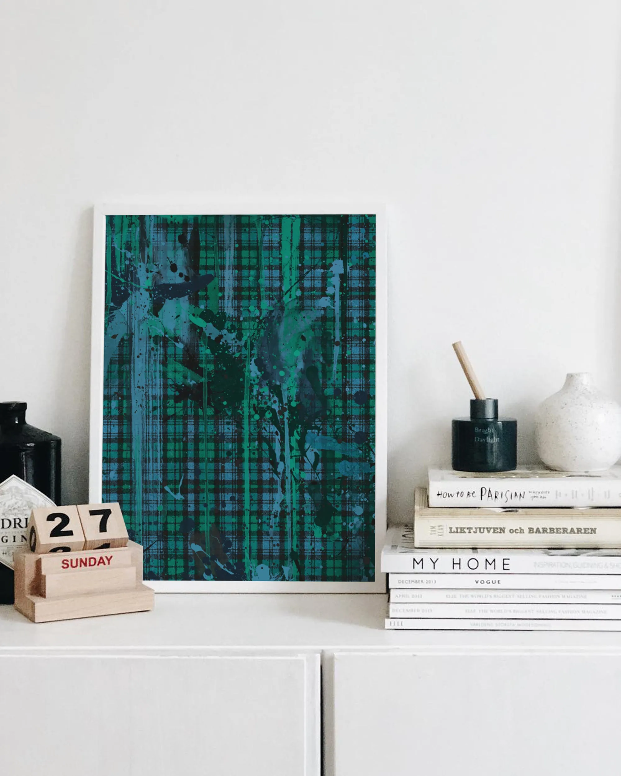 Abstract Wall Art Print 'Graffiti Tartan', Modern Abstract, Large Abstract Art, Abstract Wall Decor