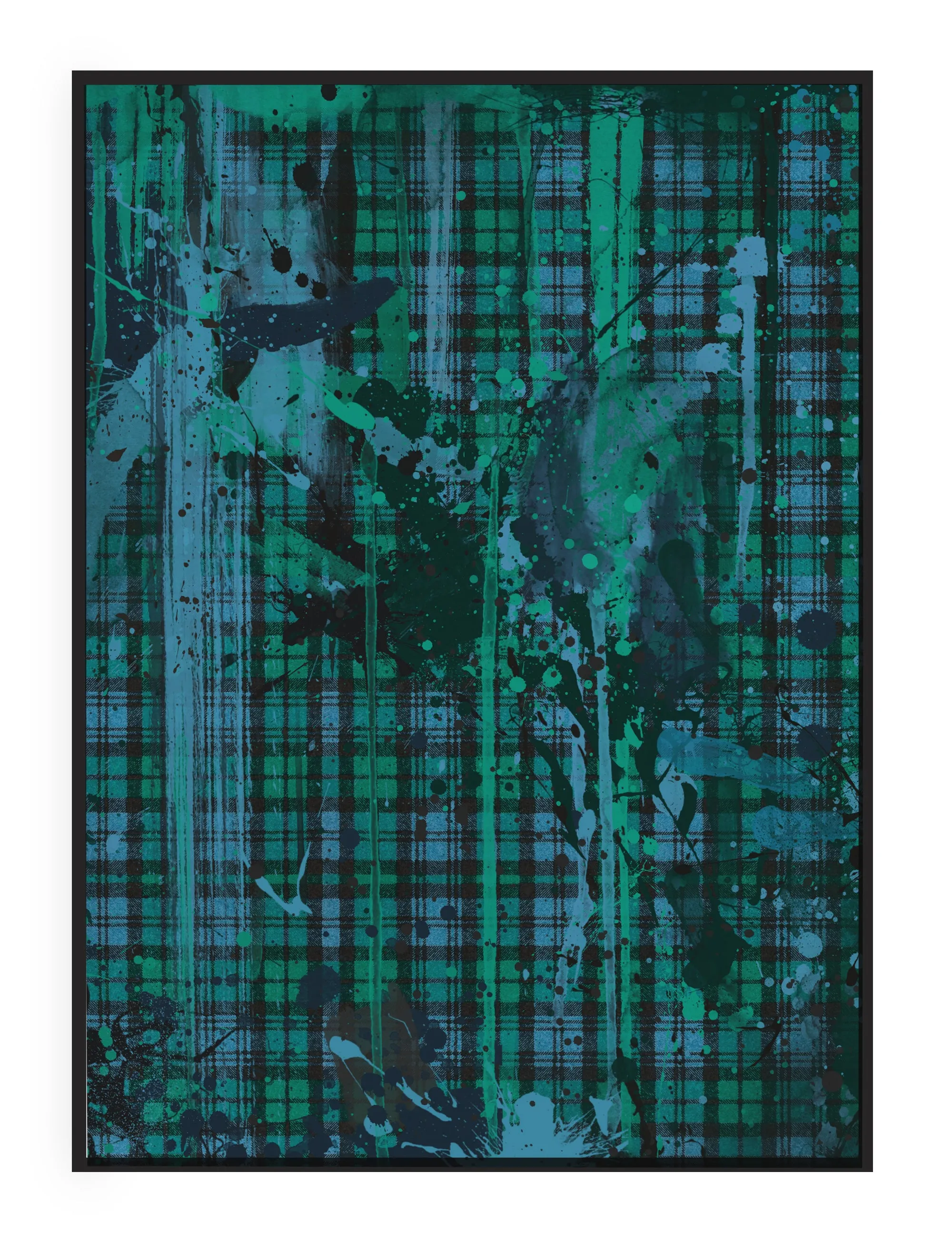 Abstract Wall Art Print 'Graffiti Tartan', Modern Abstract, Large Abstract Art, Abstract Wall Decor