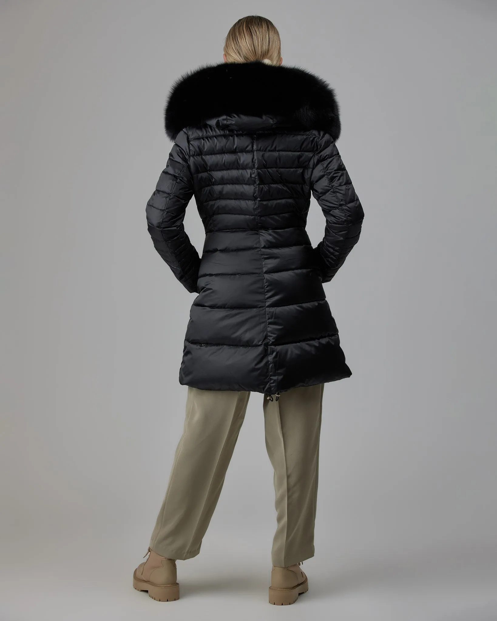 Après-Ski Jacket with Detachable Fox Hood Trim