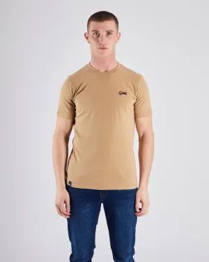 Basic Caden O Neck Tee Cuban Brown