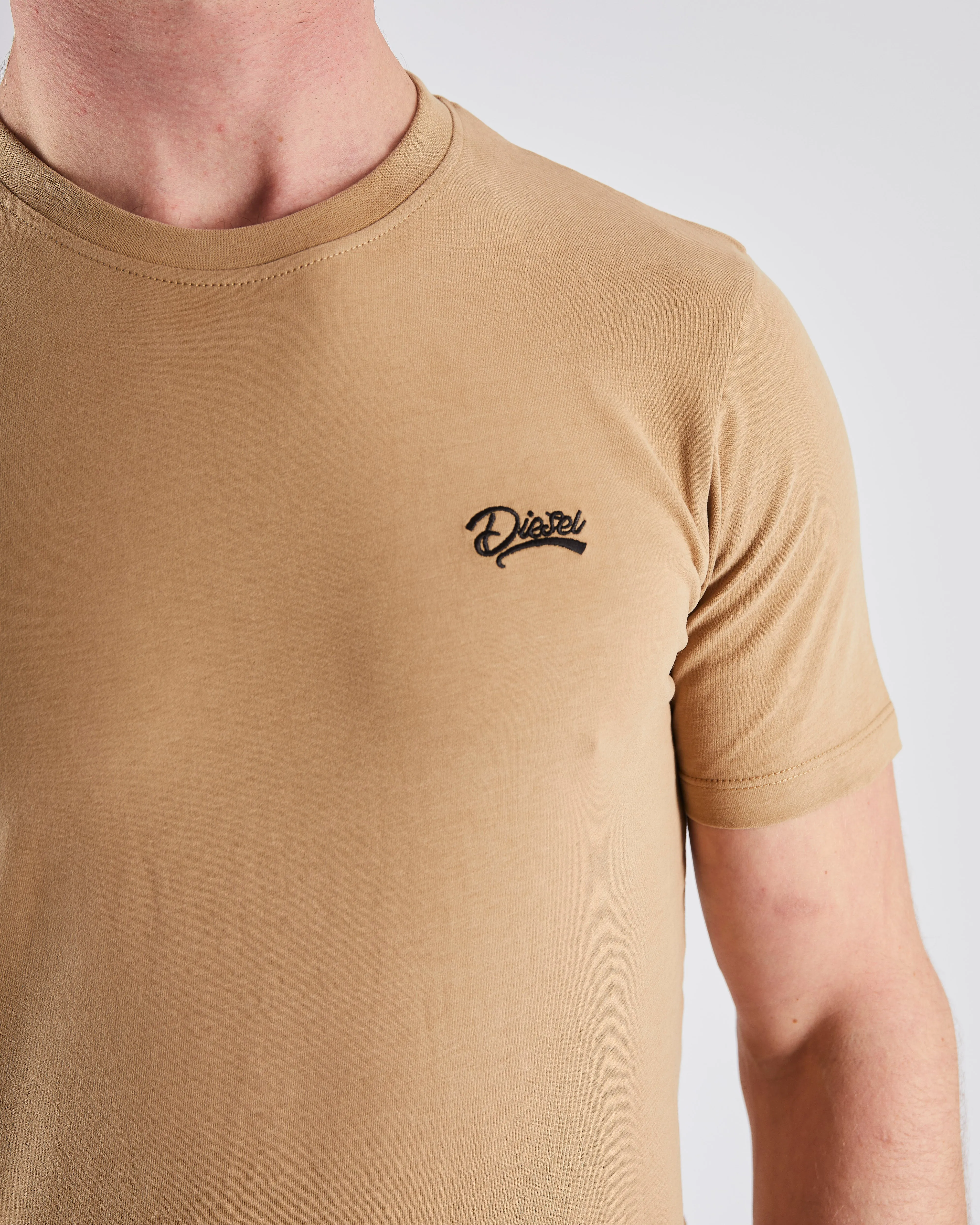 Basic Caden O Neck Tee Cuban Brown