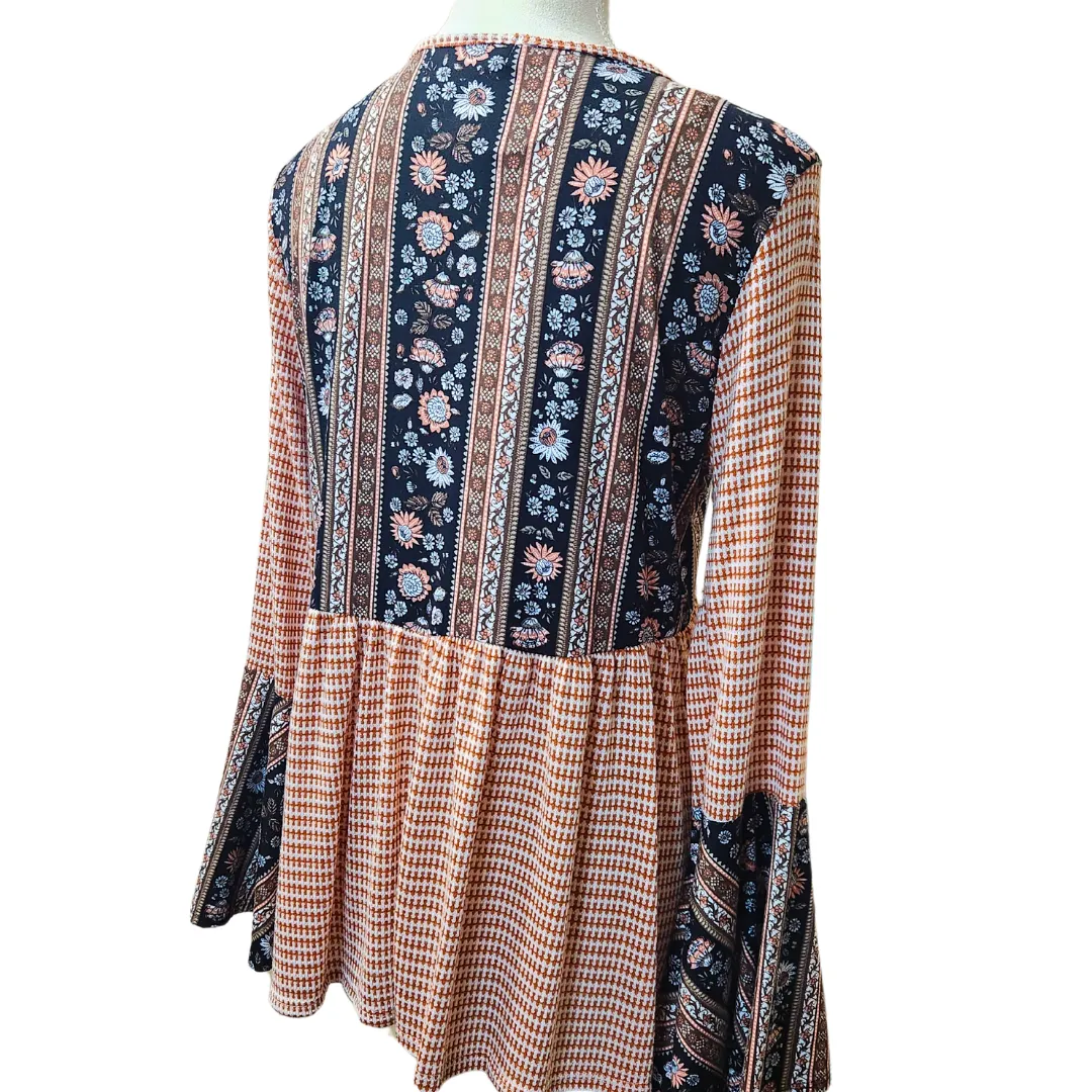 Bell Sleeve Bohemian Top