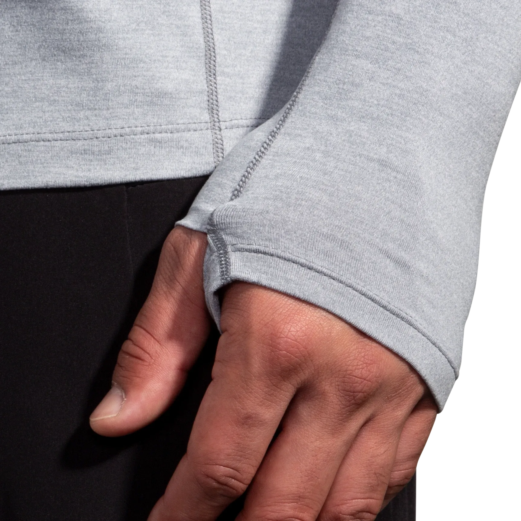 Brooks | Dash Half-Zip 2.0 Long-Sleeve | Men's | Heather Stone