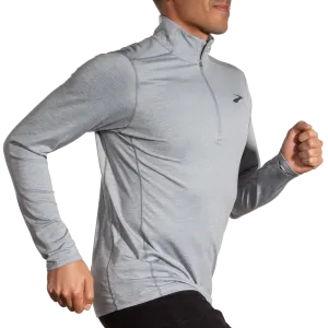 Brooks | Dash Half-Zip 2.0 Long-Sleeve | Men's | Heather Stone