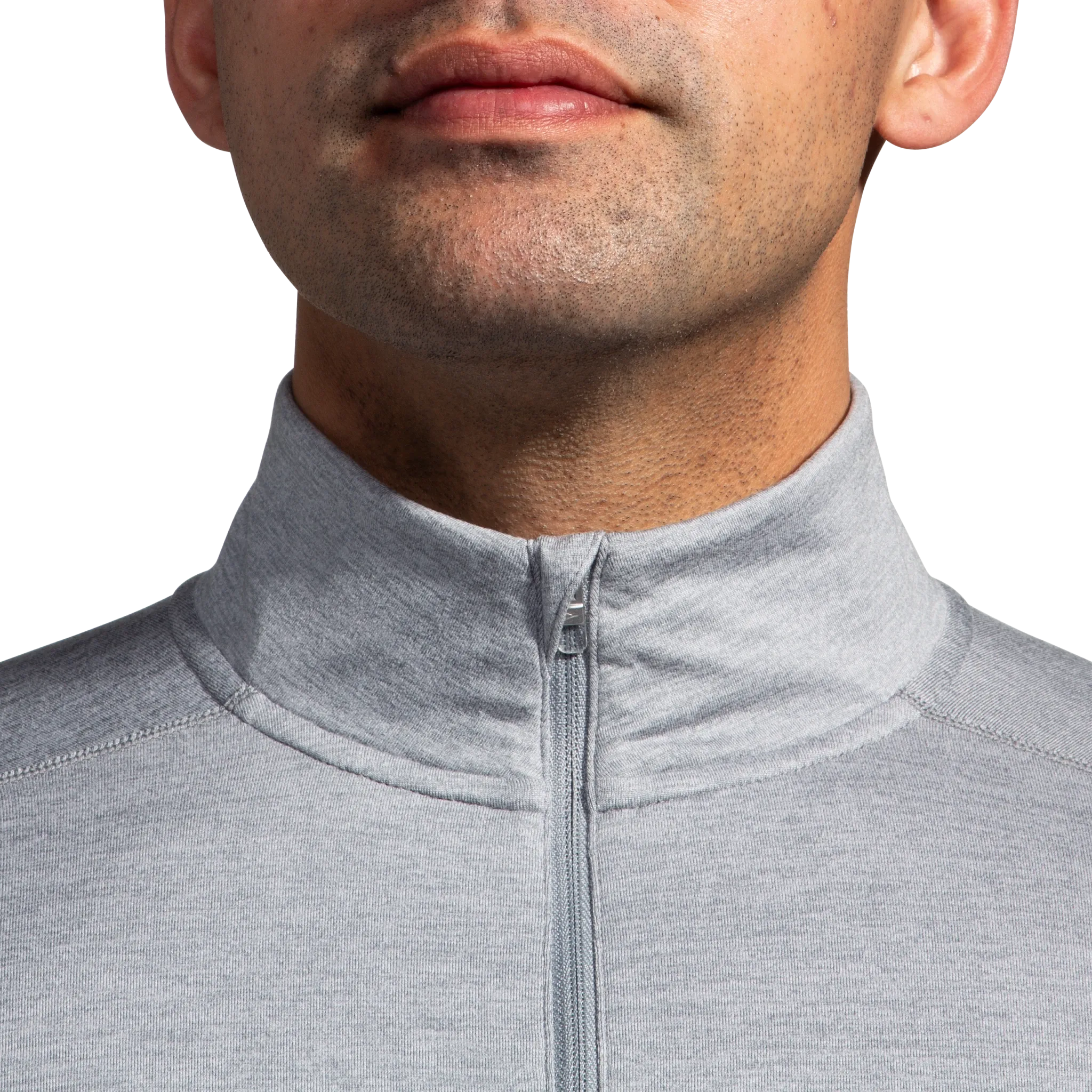 Brooks | Dash Half-Zip 2.0 Long-Sleeve | Men's | Heather Stone