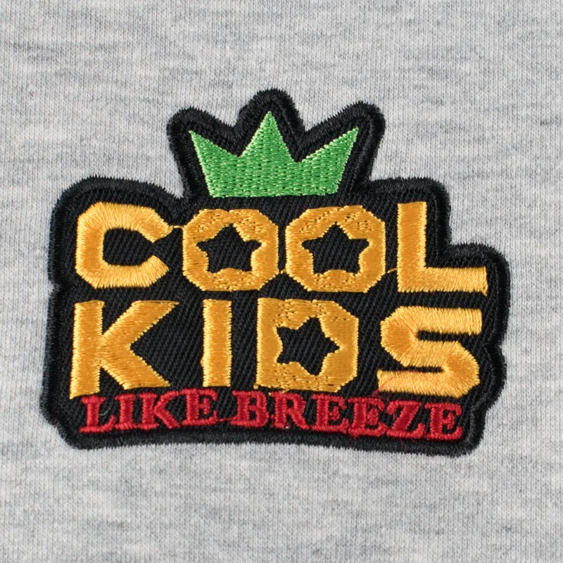 Children Patched Pattern Solid Color Crewneck Cotton Hoodies by MyKids-USA™