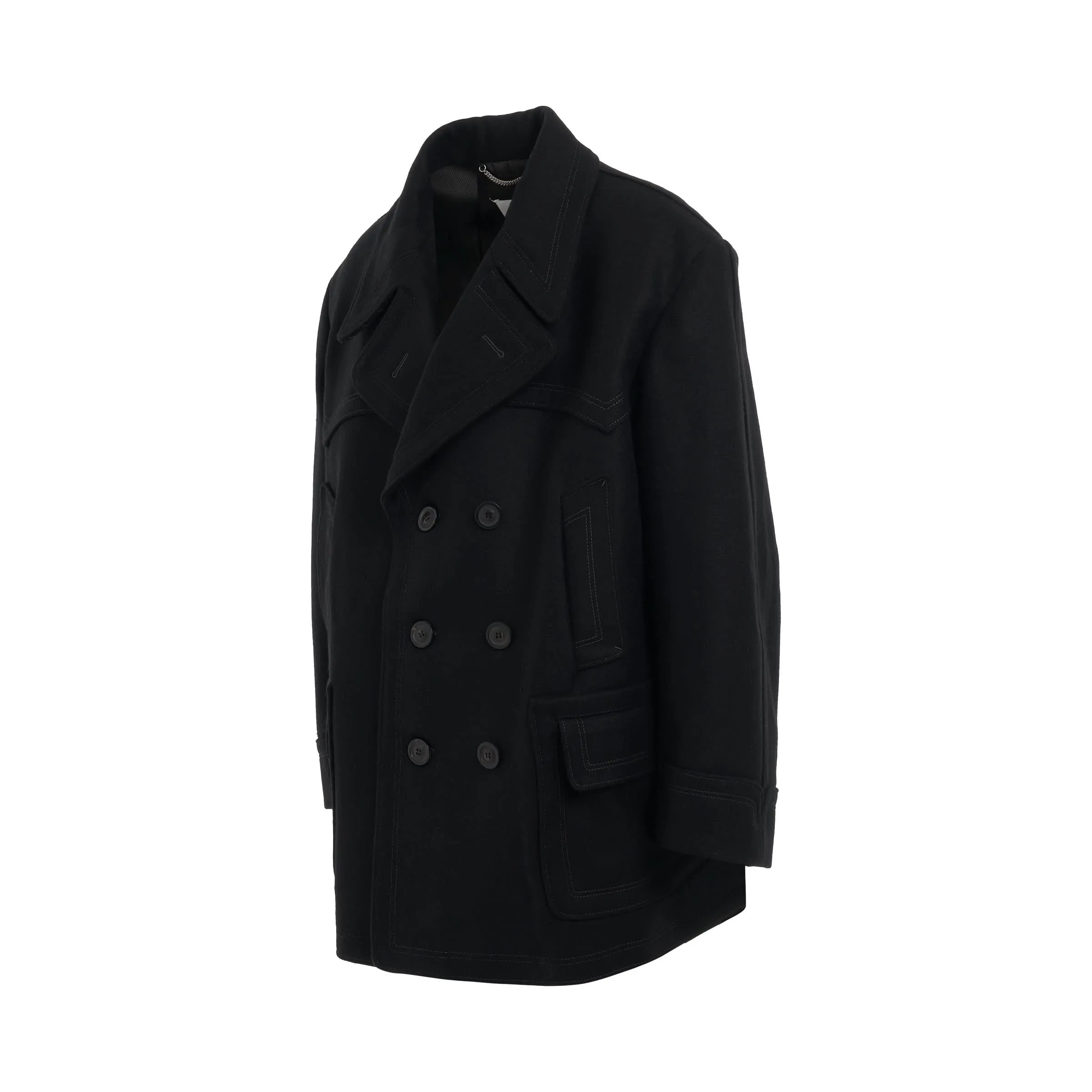 Classic Drop Coat in Black