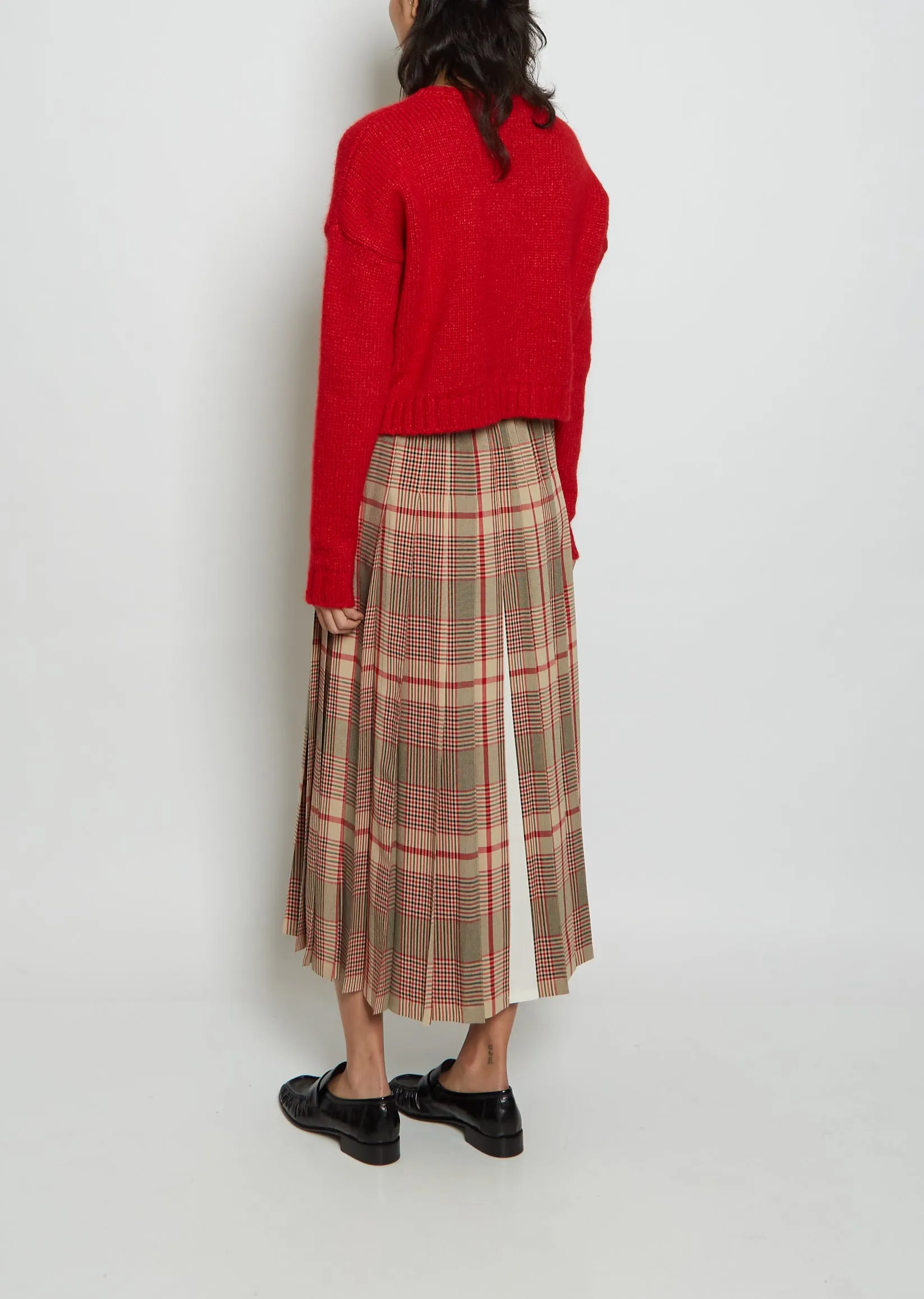 Cropped Pull Alpaca Sweater — Scarlet