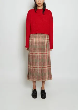 Cropped Pull Alpaca Sweater — Scarlet