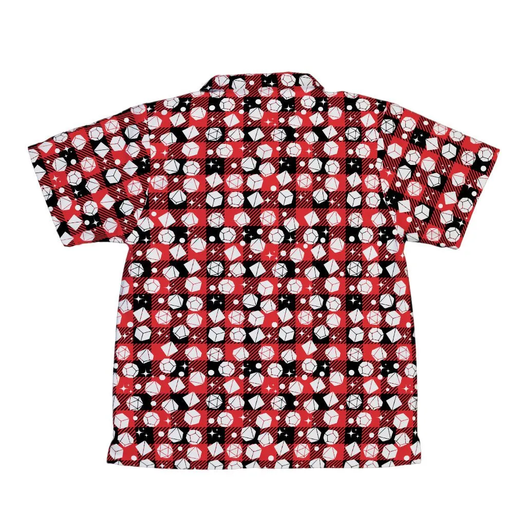 Dnd Christmas Red Plaid Youth Hawaiian Shirt