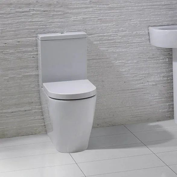 Emme Flush-to-Wall Toilet, Soft Close Seat - Comfort Height