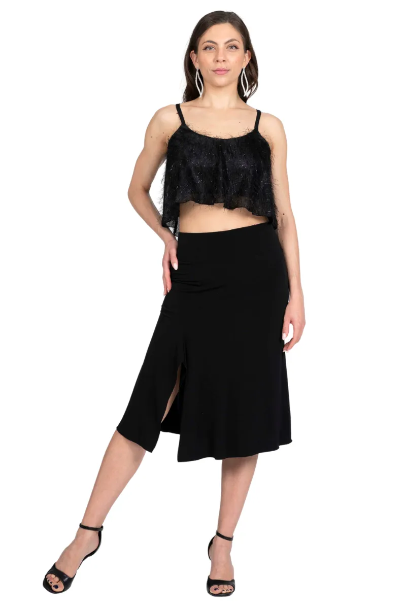 Flowy Tango Skirt With Side & Back Slits