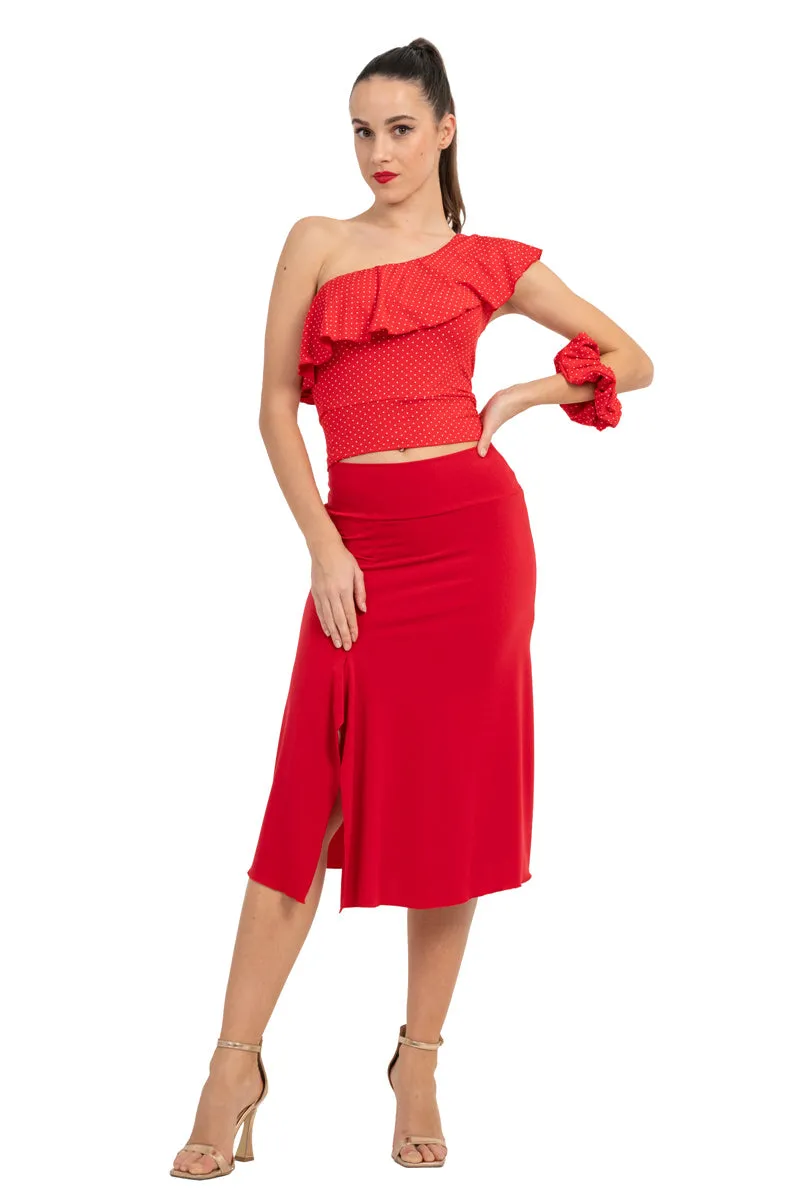 Flowy Tango Skirt With Side & Back Slits