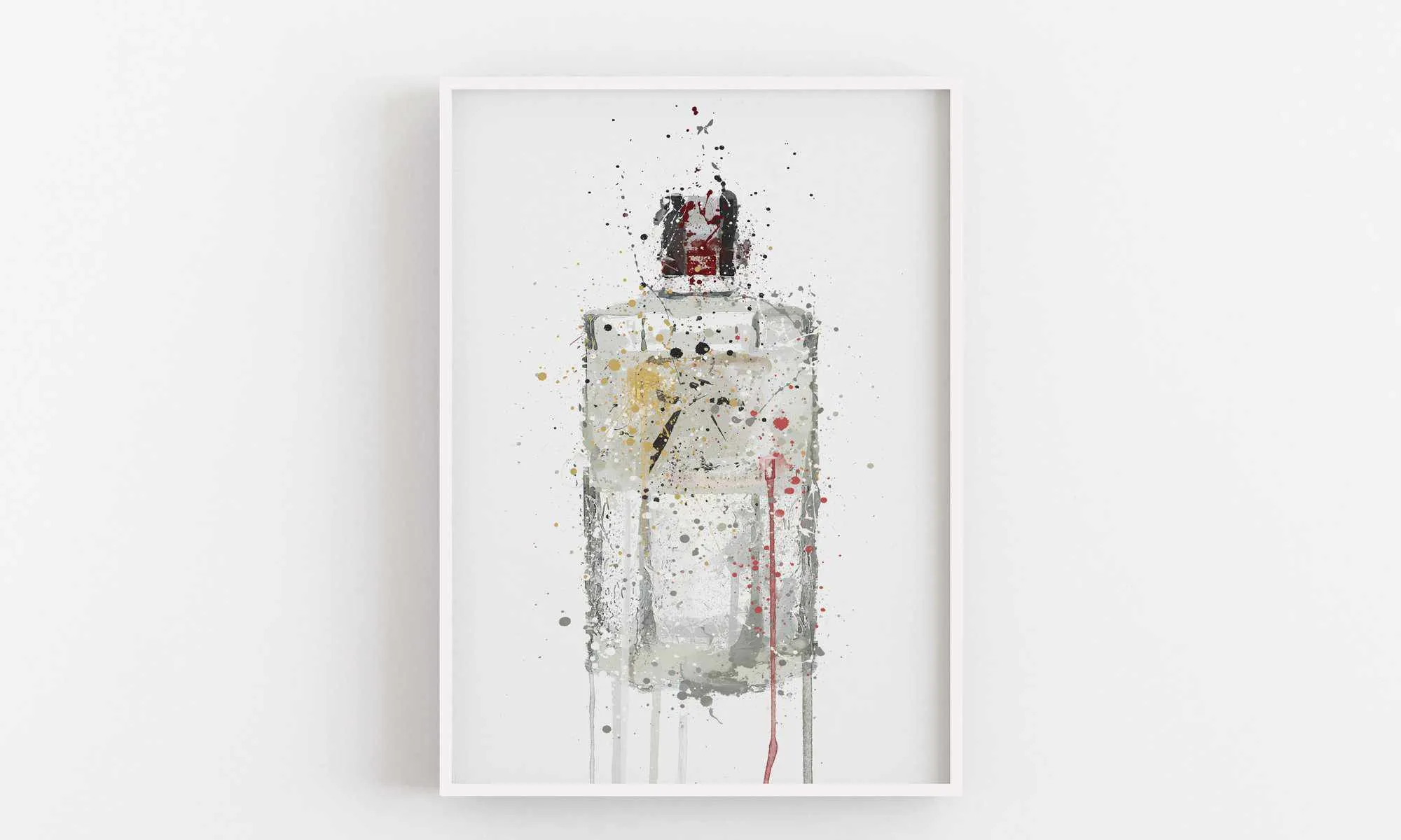 Gin Bottle Wall Art Print 'Hexagon'