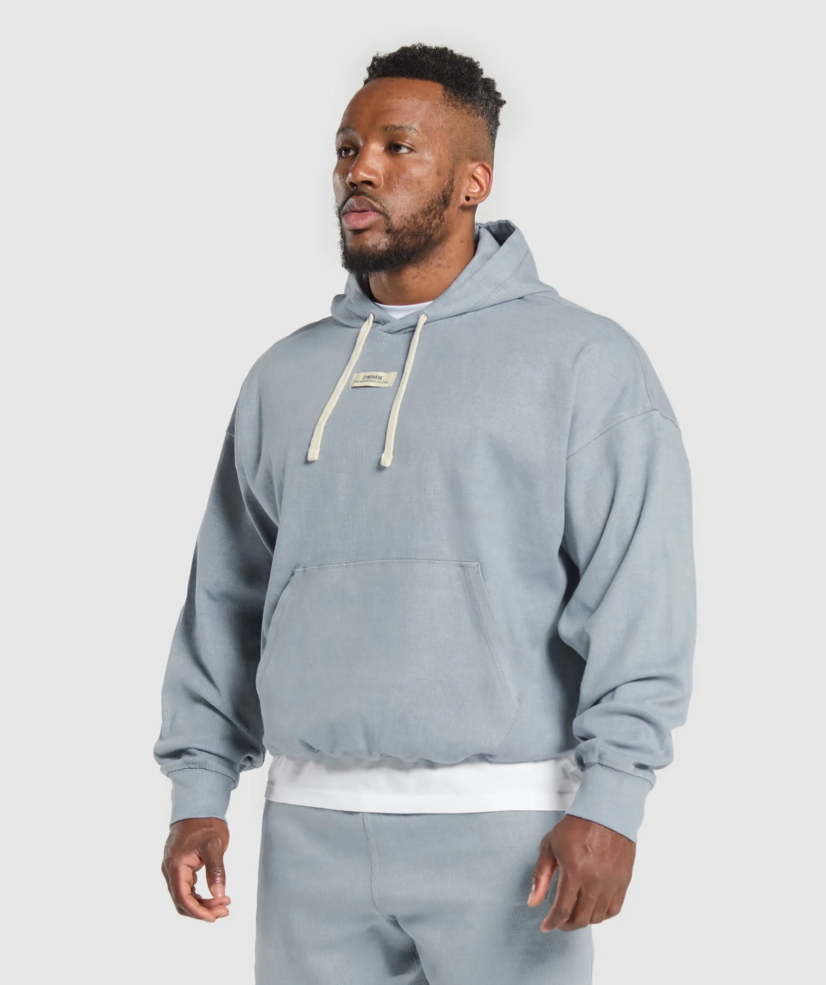 Gymshark Heavyweight Rib Hoodie - Denim Grey