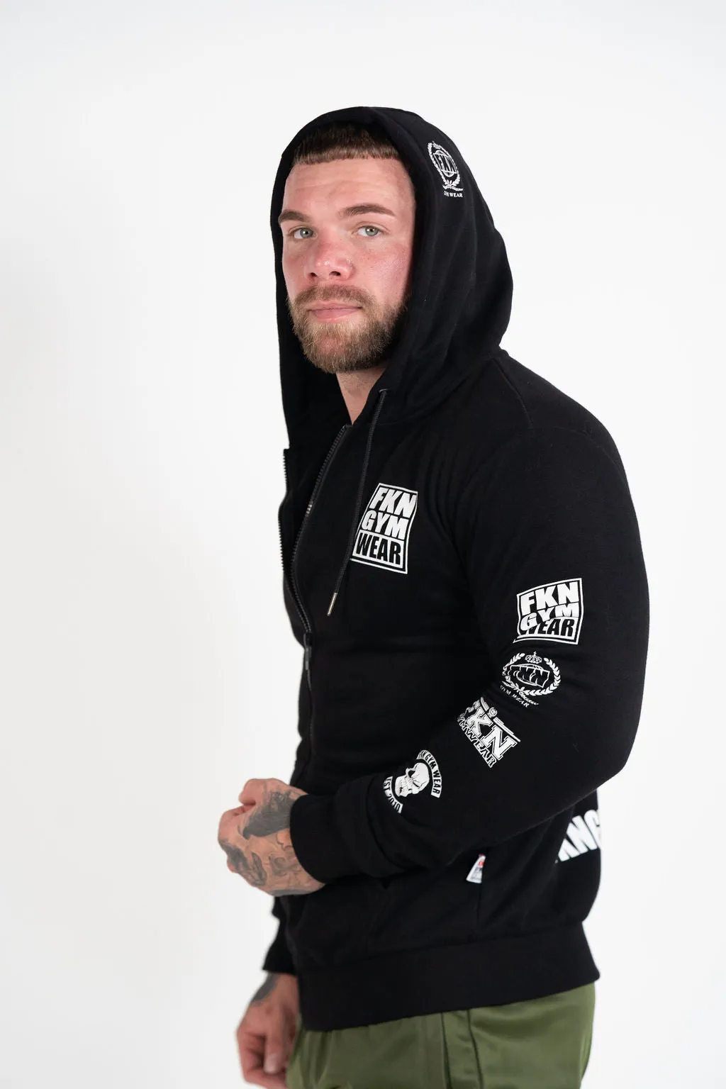 Heist | Men's Zip-Up Gym Hoodie | Black