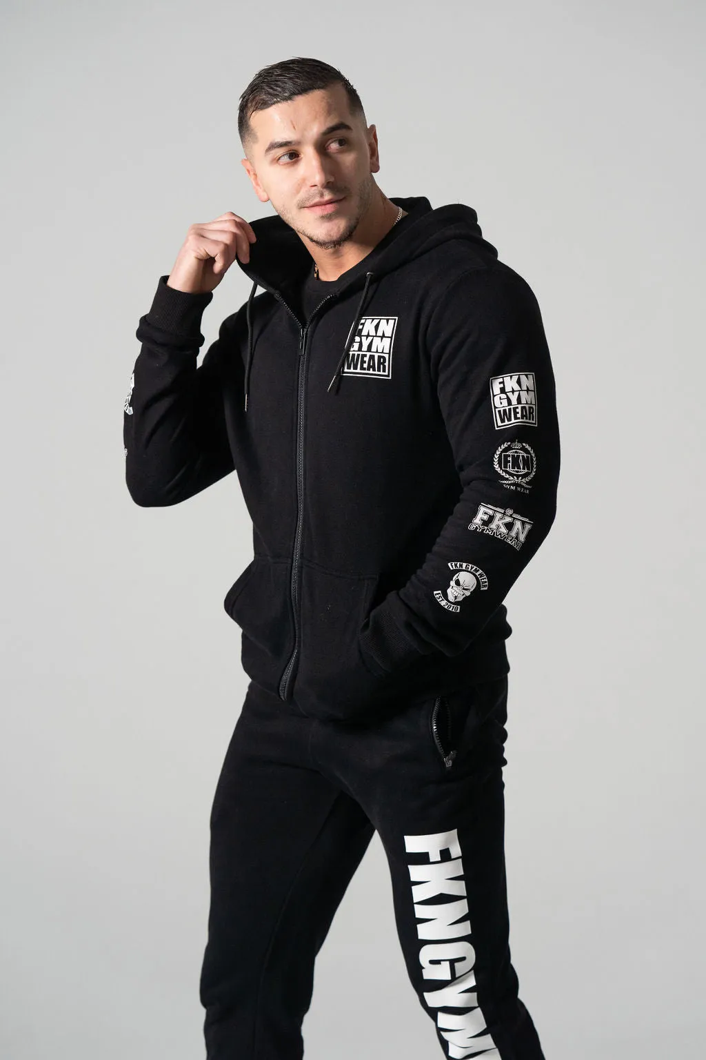 Heist | Men's Zip-Up Gym Hoodie | Black