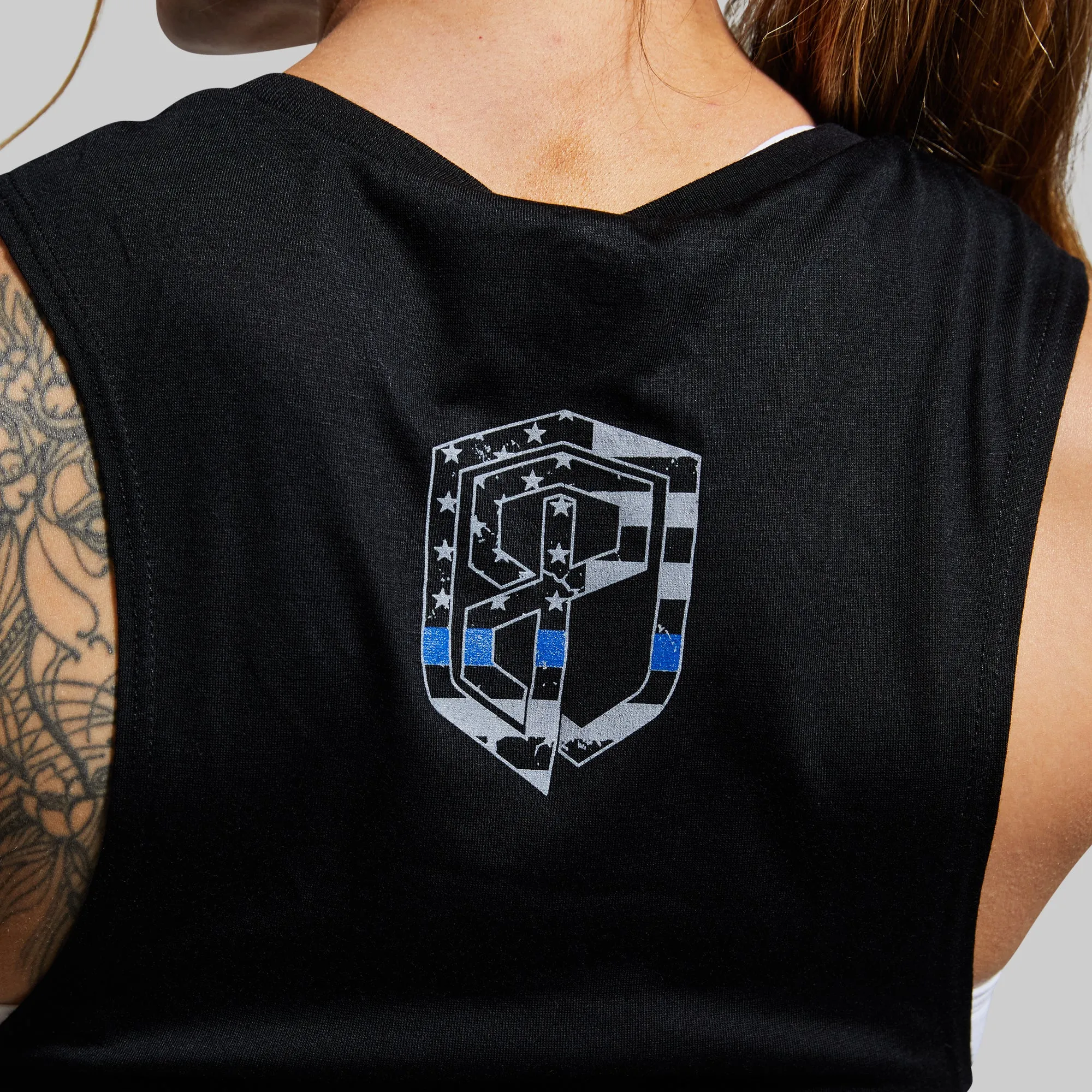 Honor the Fallen 2.0 Flowy Muscle Tank (Thin Blue Line)