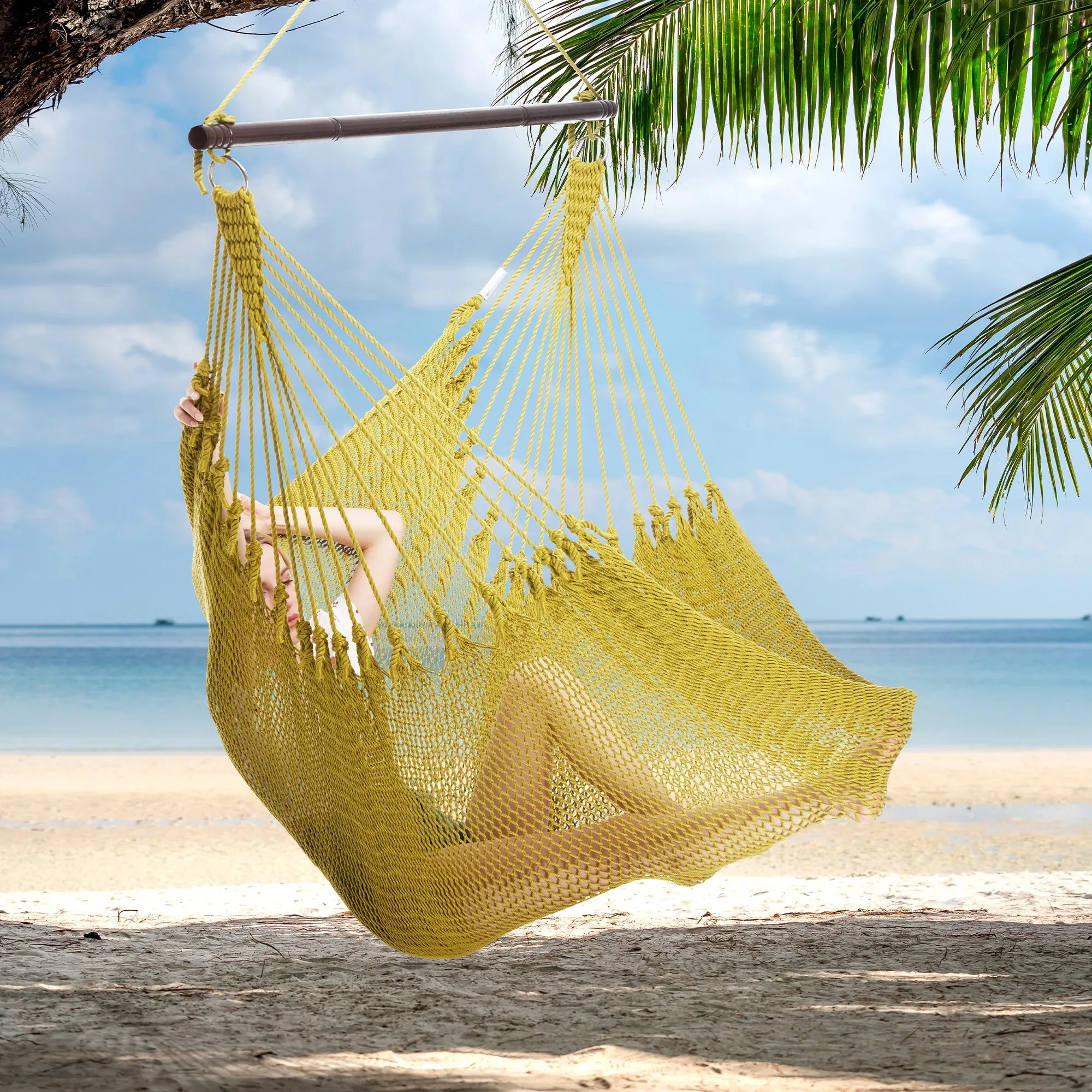 Jumbo Caribbean Hammock Chair - Olive