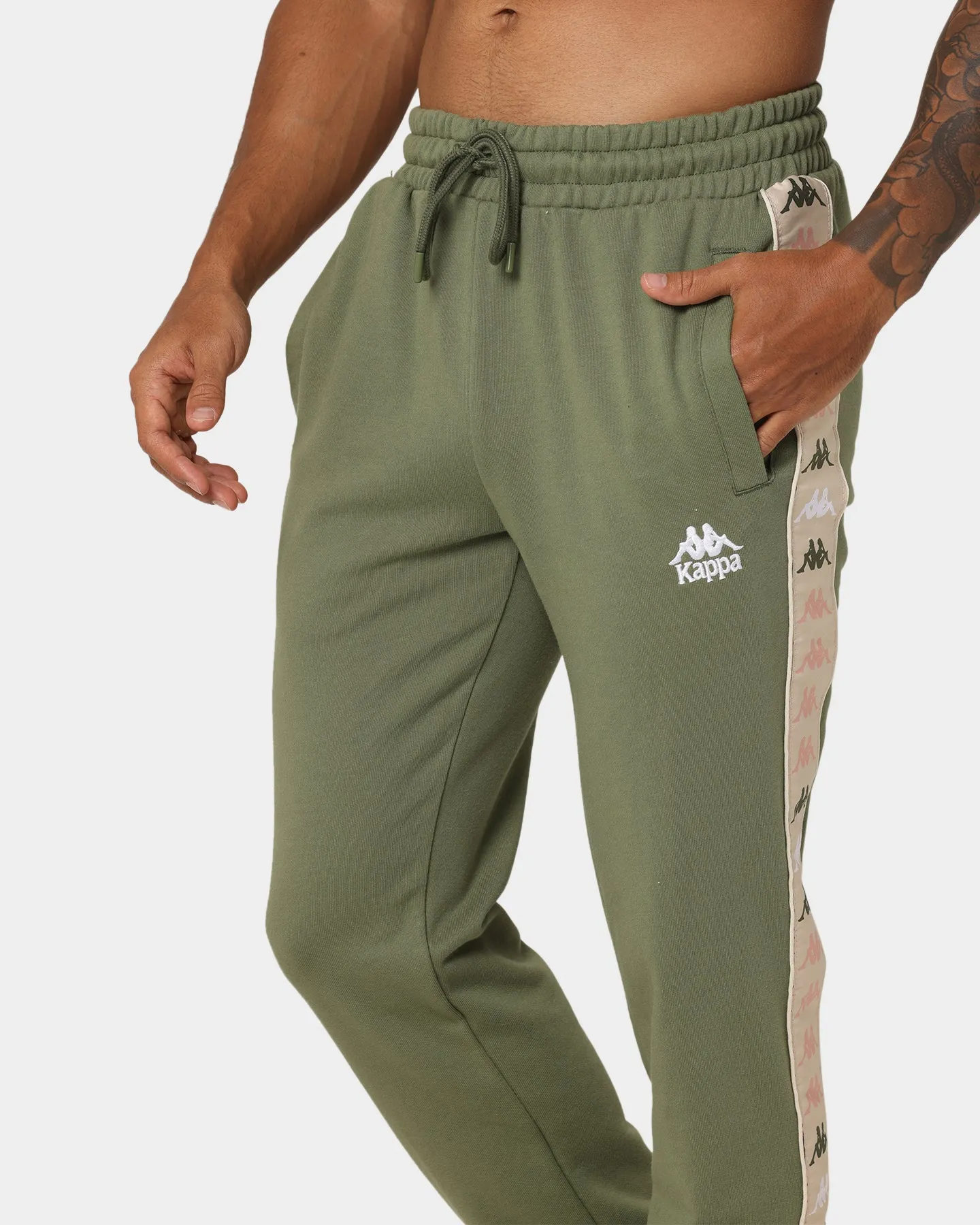 Kappa 222 Banda Alanz 3 Track Pants Green Loden/Beige