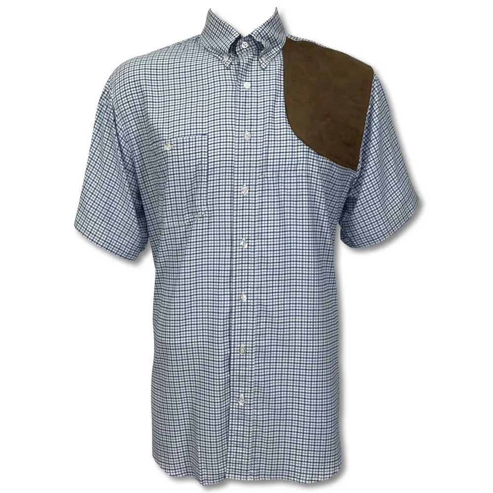 Kevin's Performance Short Sleeve Blue Plaid Left Hand Shooting Shirt