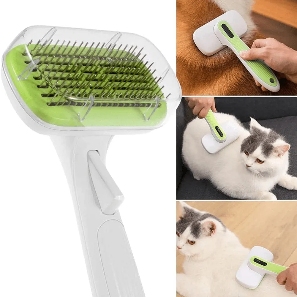 Kiki N Pooch Pets Grooming & Cleaning Slicker Self Cleaning Hair Brush for Dogs and Cats