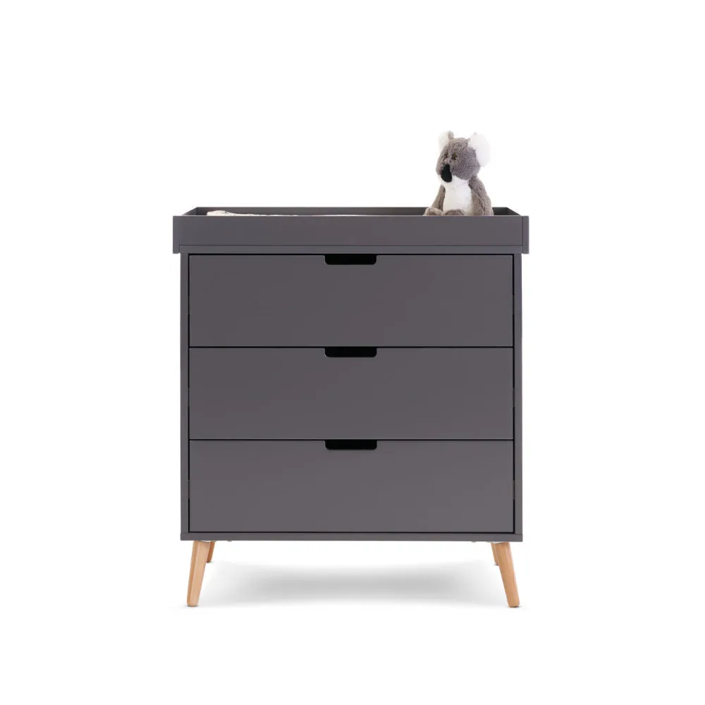 Maya 2 Piece Nursery Furniture Set - Slate & Natural