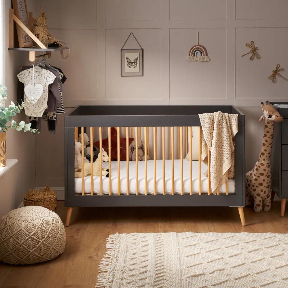 Maya 2 Piece Nursery Furniture Set - Slate & Natural