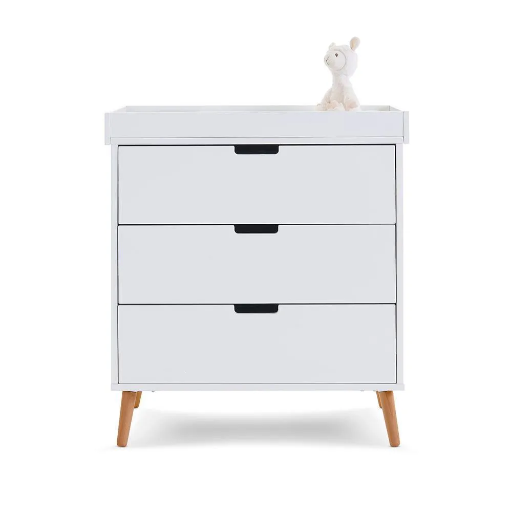 Maya 2 Piece Nursery Furniture Set - White & Natural