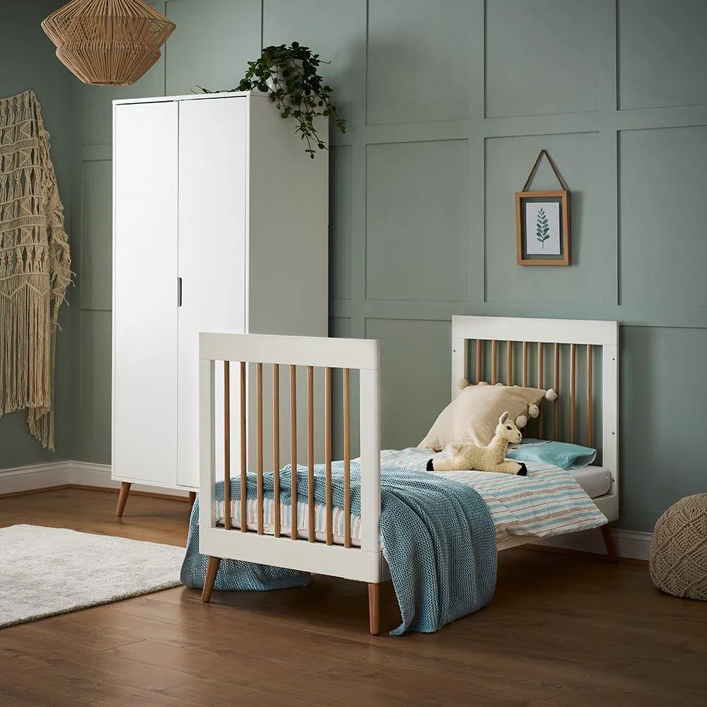 Maya 2 Piece Nursery Furniture Set - White & Natural