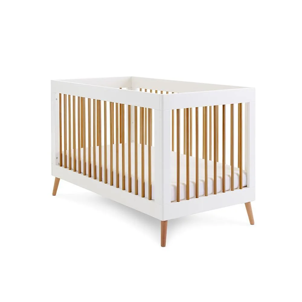 Maya 2 Piece Nursery Furniture Set - White & Natural