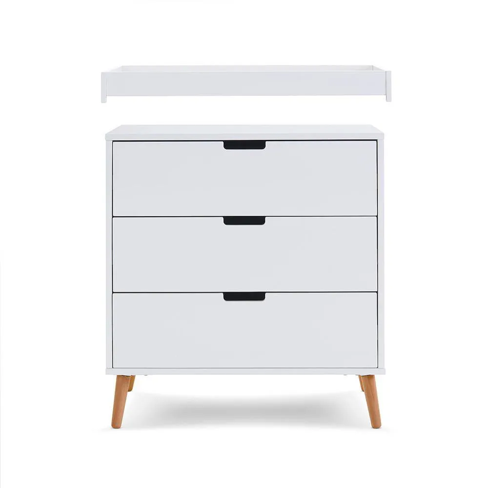 Maya 2 Piece Nursery Furniture Set - White & Natural