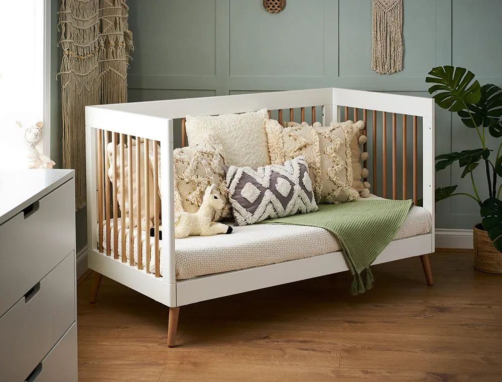 Maya 2 Piece Nursery Furniture Set - White & Natural