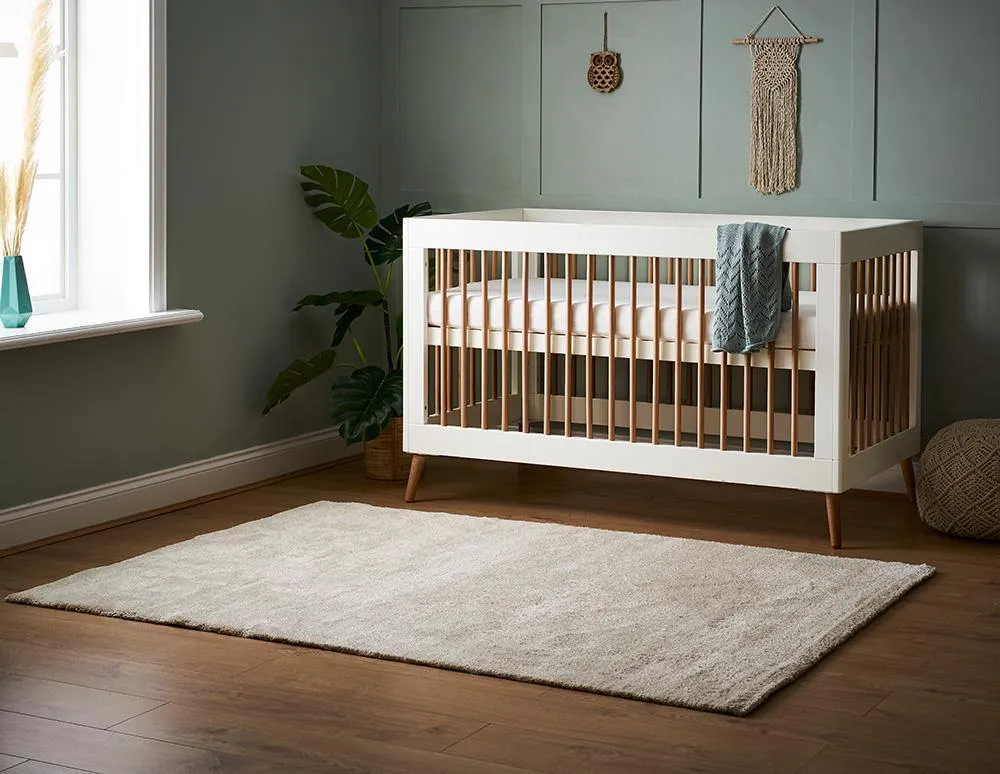 Maya 2 Piece Nursery Furniture Set - White & Natural