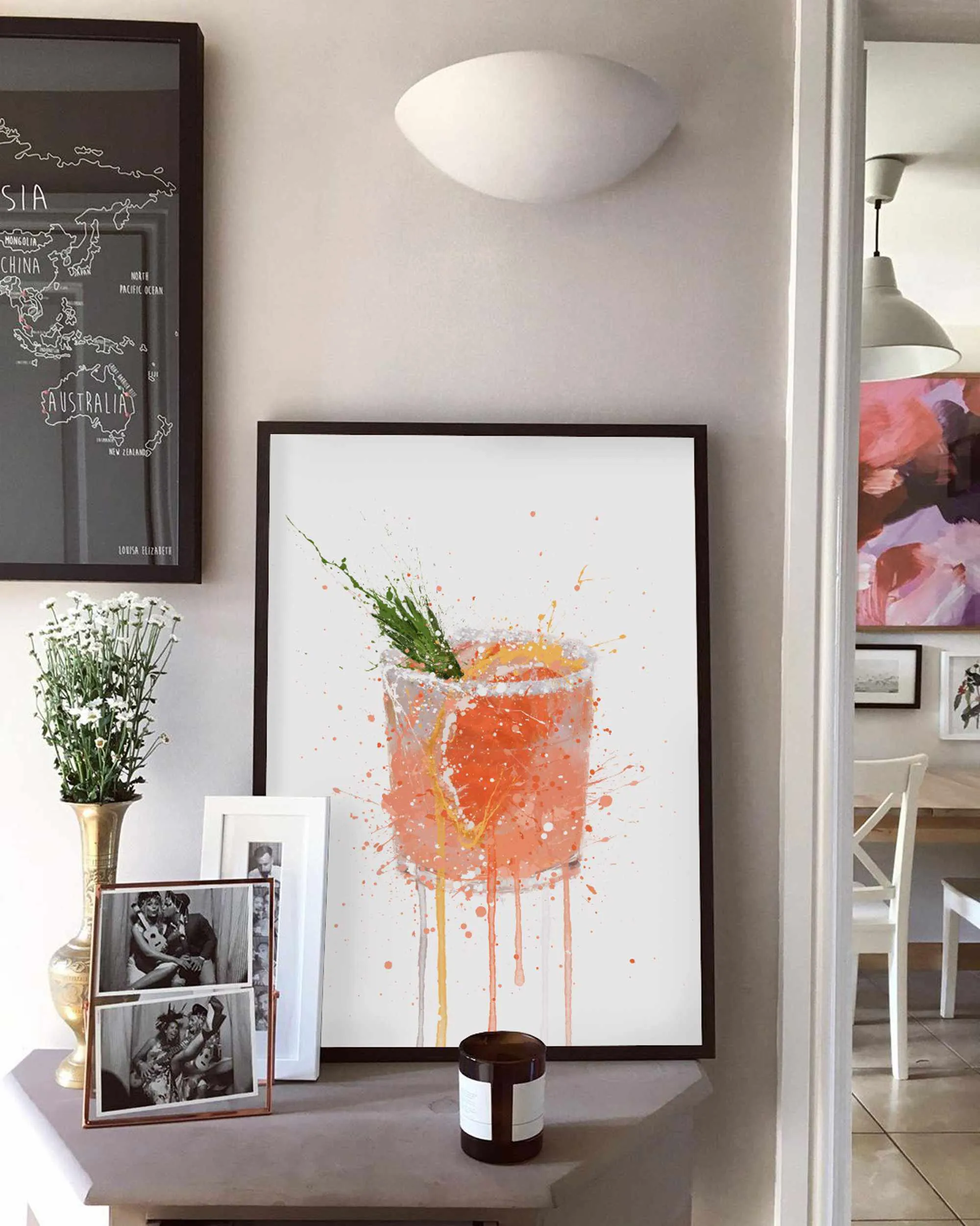 Paloma Cocktail Wall Art Print