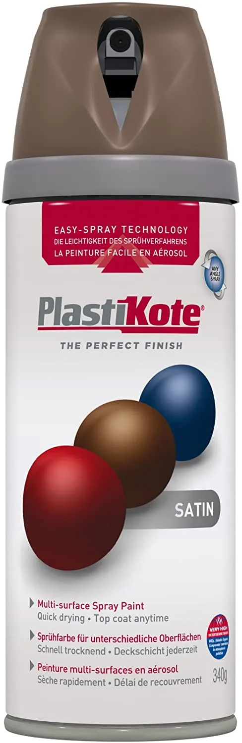 Plastikote Plasti-kote Premium Satin Chocolate Brown 400ml