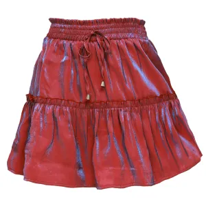 Popular Women Trendy High Waist Elastic Solid Colored A-Line skirt