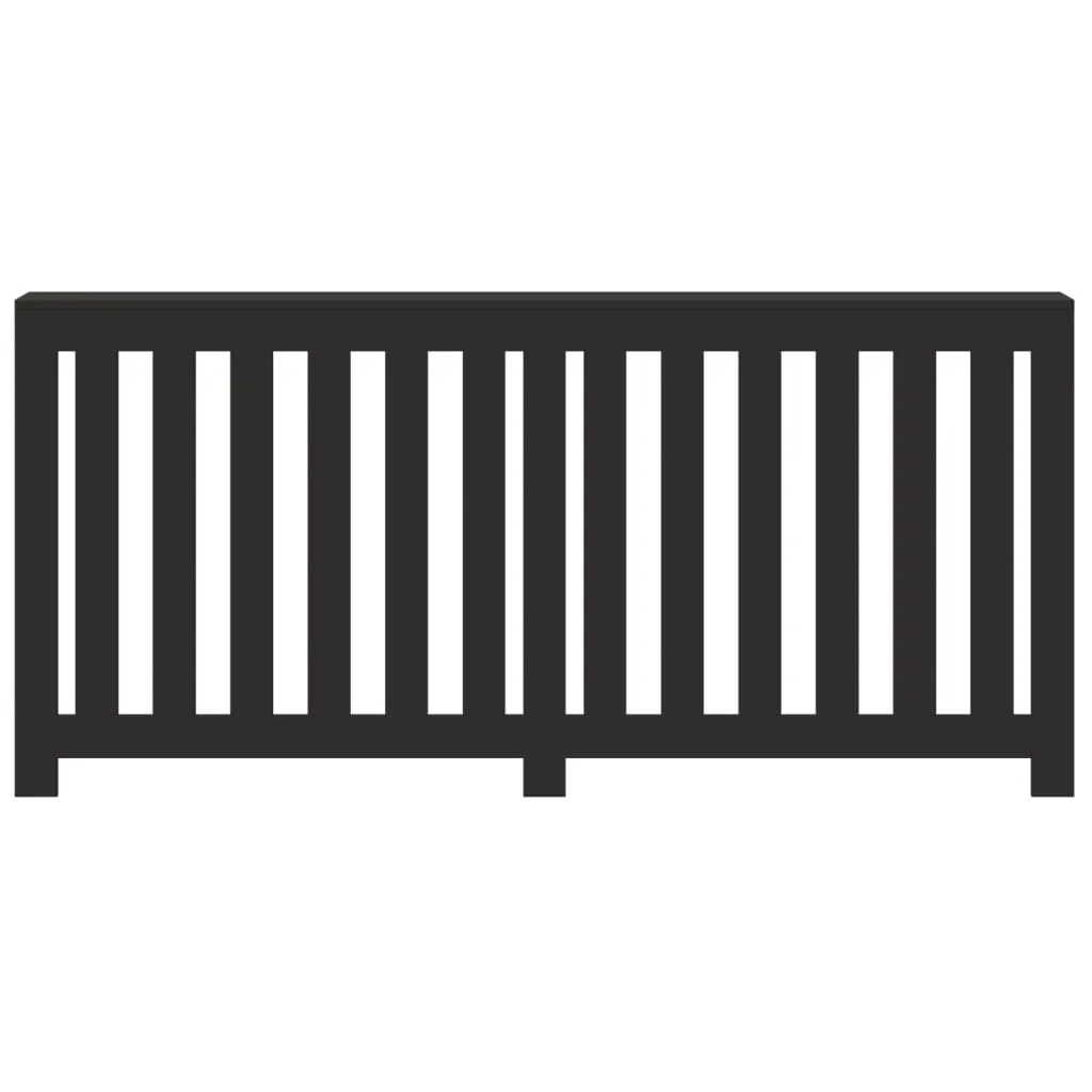 Radiator Cover Black 175x20x82 cm Engineered Wood