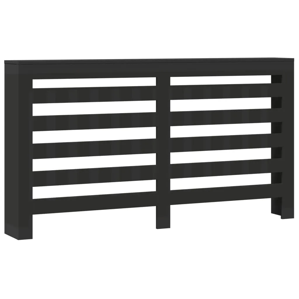 Radiator Cover Black 175x20x82 cm Engineered Wood