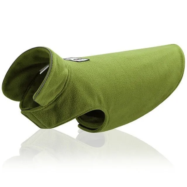 Reversible Reflective Fleece Dog Coats - Cozy & Safe for Small to Large Dogs!