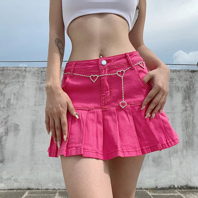 Sexy Ruffle Collar Stretchable Denim Women Summer Korean Trendy Slim Look Skirt Shorts