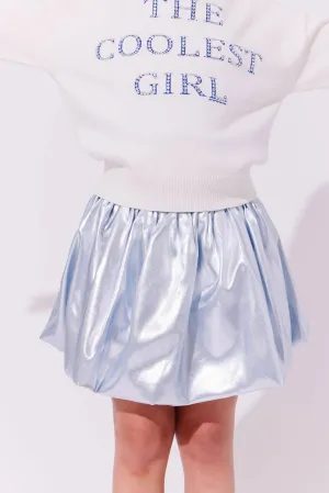 Shiny Metallic Mini Skort