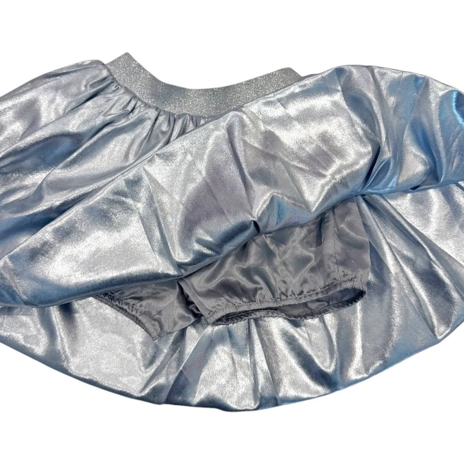 Shiny Metallic Mini Skort