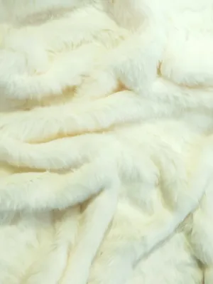 Short Shag Faux Fur Fabric / Ivory / Sold By The Yard