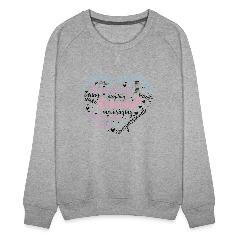 Stepmother Word Art Heart Women’s Premium Sweatshirt