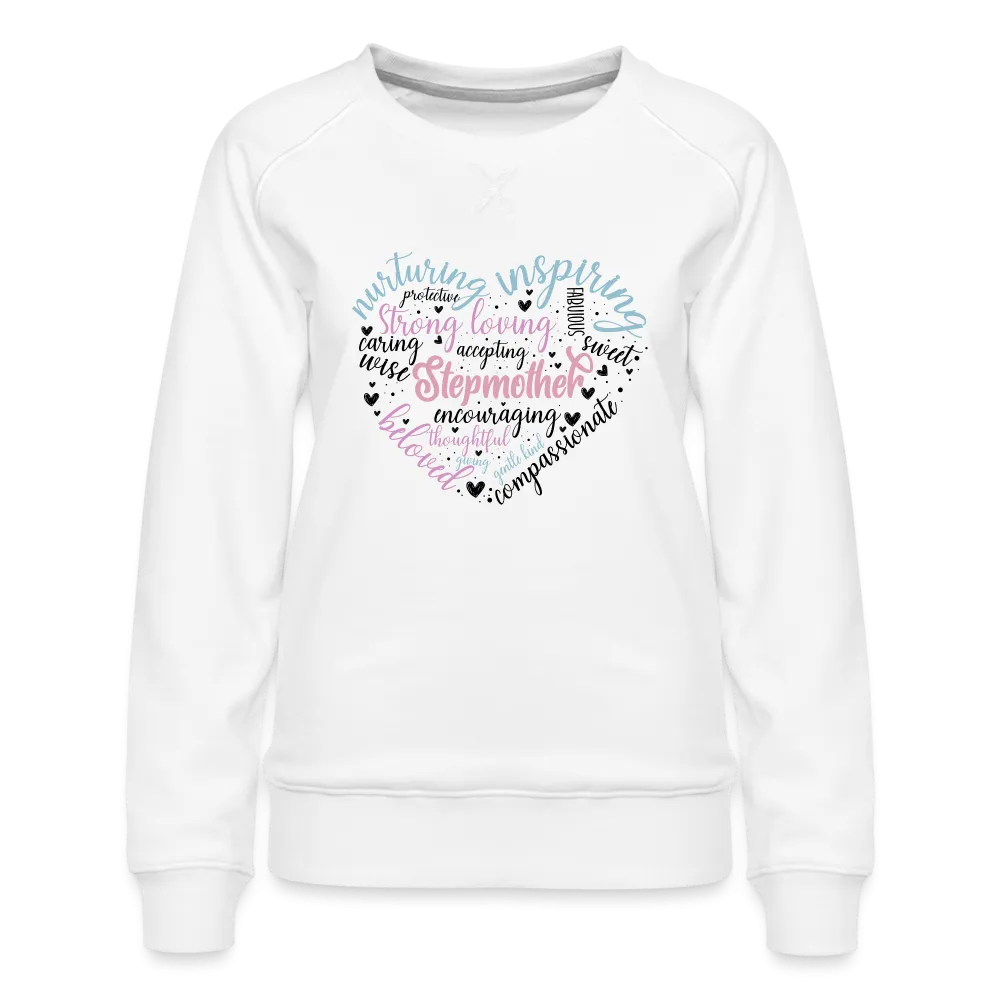 Stepmother Word Art Heart Women’s Premium Sweatshirt