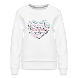 Stepmother Word Art Heart Women’s Premium Sweatshirt