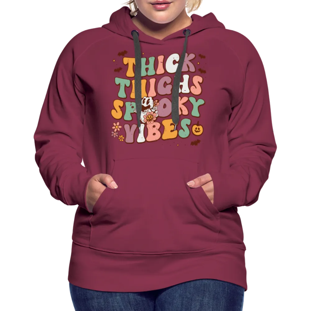 Thick Thighs Spooky Vibes Women’s Premium Hoodie (Halloween)